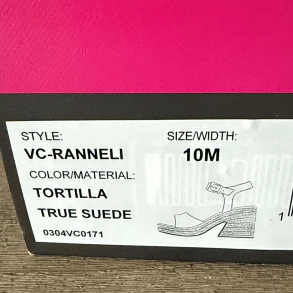 NWB Vince Camuto Ranneli Espadrille Sandal in Tortilla True Suede Tan Size 10 - Picture 7 of 7